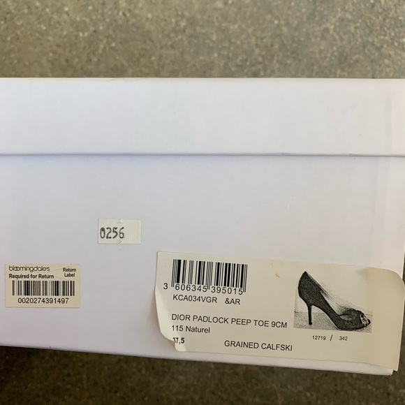 Dior Padlock Peep Toe black 37.5 EUC - Picture 5 of 6